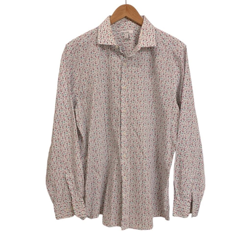Bar III Men’s Slim Fit Floral Button Down Shirt Size Large